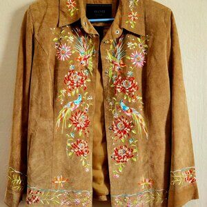 Women - AVANTI New York - Leather Jacket - Size Small - Brown - Made in China